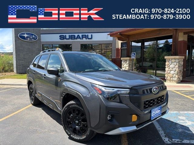 2026 Subaru FORESTER Wilderness in Magnetite Gray Metallic — front three-quarter view