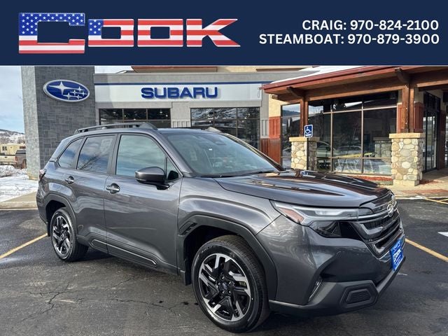 2026 Subaru FORESTER Limited in Magnetite Gray Metallic — front three-quarter view