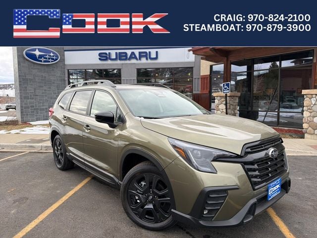 2026 Subaru ASCENT Onyx Edition Touring 7-Passenger in Autumn Green Metallic — front three-quarter view