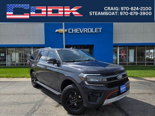 2024 Ford Expedition Timberline in Gray Metallic — front three-quarter view