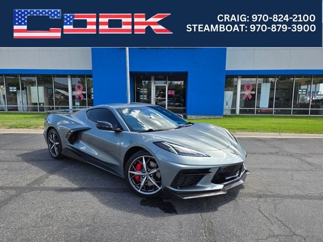 2023 Chevrolet Corvette Stingray 2LT in Gray Metallic — front three-quarter view
