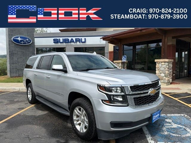 2019 Chevrolet Suburban LT in Silver Ice Metallic — front three-quarter view