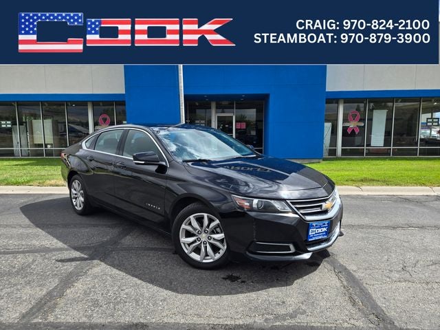 2017 Chevrolet Impala LT 1LT in Mosaic Black Metallic — front three-quarter view