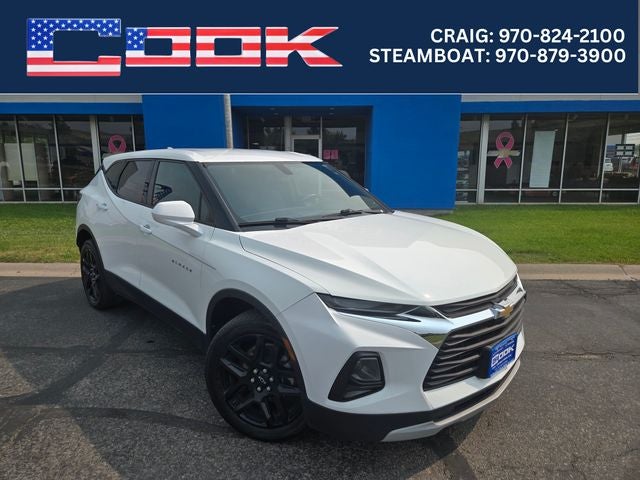 2019 Chevrolet Blazer Base 2LT in Summit White — front three-quarter view