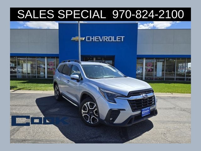 2023 Subaru Ascent Limited in Ice Silver Metallic — front three-quarter view